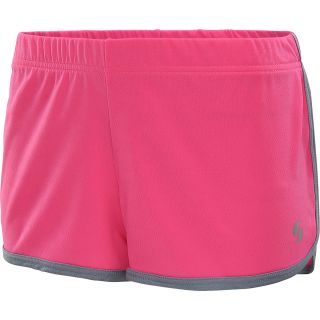 SOFFE Juniors Track Mesh Shorts   Size Small, Neon Pink