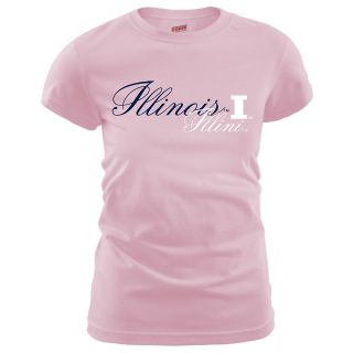 MJ Soffe Womens Illinois Fighting Illini T Shirt   Soft Pink   Size Medium,