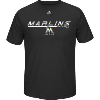 MAJESTIC ATHLETIC Mens Miami Marlins Aggressive Feel Short Sleeve T Shirt  