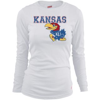 MJ Soffe Girls Kansas Jayhawks Long Sleeve T Shirt   White   Size Small,