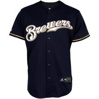 MAJESTIC ATHLETIC Mens Milwaukee Brewers Jonathan Lucroy Replica Road Jersey  