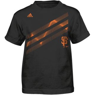 adidas Youth San Francisco Giants Laser Field Short Sleeve T Shirt, Ages 4 7  