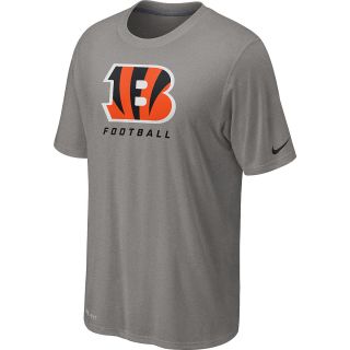 NIKE Mens Cincinnati Bengals Legend Elite Logo T Shirt   Size Small, Dk.grey