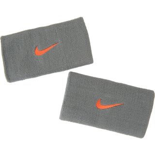 NIKE Premier Double Wide Tennis Wristbands   2 Pack, Grey/orange