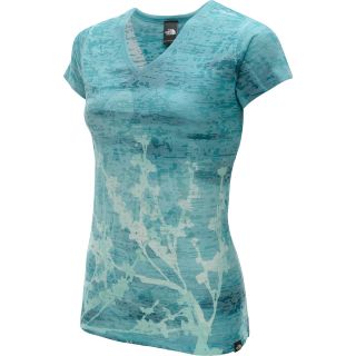 THE NORTH FACE Womens Bloom Burnout V Neck Short Sleeve T Shirt   Size Large,