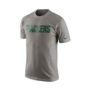 NIKE Mens Green Bay Packers Wordmark Short Sleeve T Shirt   Size 2xl, Dk.grey