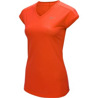 NIKE Womens Dri FIT Touch Tailwind Short Sleeve Running T Shirt   Size Xl,
