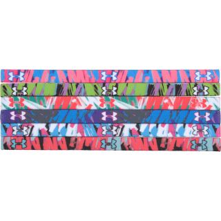UNDER ARMOUR Girls Graphic Elastic Headband   4 Pack, Mixed