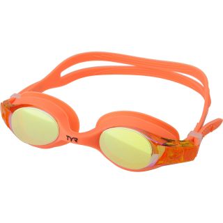 TYR Youth Swimples Mirrored Swim Goggles   Size Small, Mango