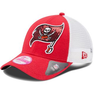 NEW ERA Womens Tampa Bay Buccaneers 9FORTY Sequin Shimmer Cap, Red