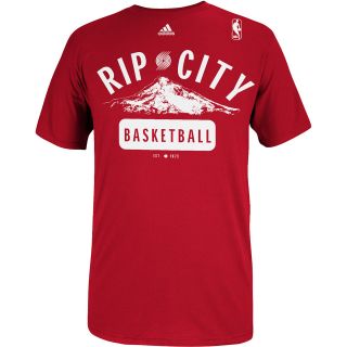 adidas Mens Portland Trail Blazers Rip City Short Sleeve T Shirt   Size Large,