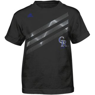 adidas Youth Colorado Rockies Laser Field Short Sleeve T Shirt, Ages 4 7   Size