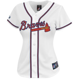 Majestic Athletic Womens Atlanta Braves Replica Blank Home Jersey   Size