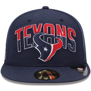 NEW ERA Mens Houston Texans Draft 59FIFTY Fitted Cap   Size 7.5, Navy