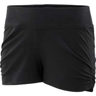 ASPIRE Womens Ruched Hot Shorts   Size Medium, Black
