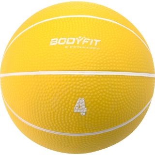 BODYFIT 4 pound Medicine Ball, Yellow