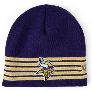 NEW ERA Mens Minnesota Vikings 5A Striped Team Color Knit Hat, Purple