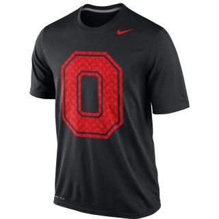 NIKE Mens Ohio State Buckeyes Dri FIT Hypercool Legend Short Sleeve T Shirt  