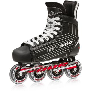 Tour EXT 550 Inline Hockey Skate   Size 5, Black/white/red (55TA05)