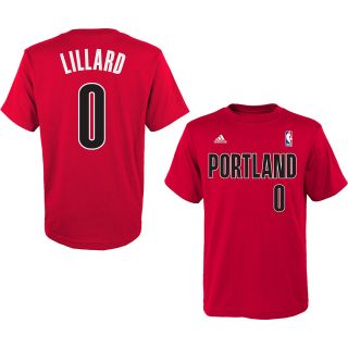adidas Youth Portland Trail Blazers Damian Lillard Game Time Name And Number