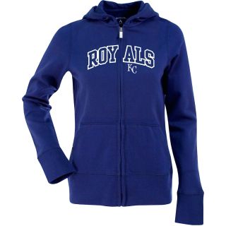Antigua Womens Kansas City Royals Signature Hood Applique Full Zip Sweatshirt  