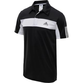 adidas Mens Galaxy Short Sleeve Tennis Polo Shirt   Size Medium, Black/white