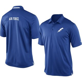 NIKE Mens Air Force Falcons Dri FIT Coaches Polo   Size Small, Royal