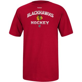 adidas Mens Chicago Blackhawks Authentic Elite Short Sleeve T Shirt   Size