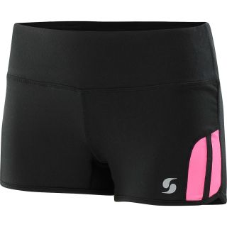SOFFE Juniors Run Shorts   Size Small, Black/neon