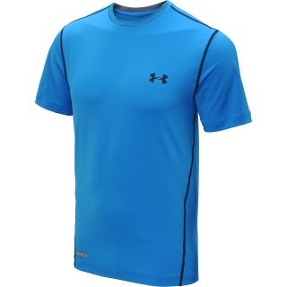 UNDER ARMOUR Mens HeatGear Sonic Fitted Short Sleeve Top   Size Xl, Electric