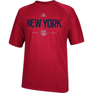adidas Mens New York Red Bulls Authentic ClimaLite Short Sleeve T Shirt   Size