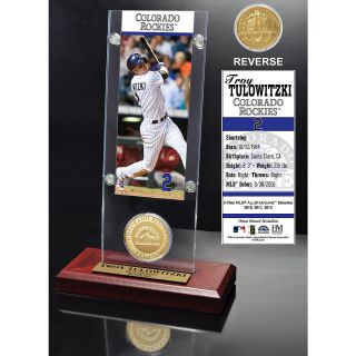 The Highland Mint Troy Tulowitzki Ticket & Minted Coin Acrylic Desk Top