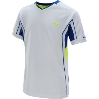 PUMA Boys Perform Soccer Short Sleeve T Shirt   Size Medium, White