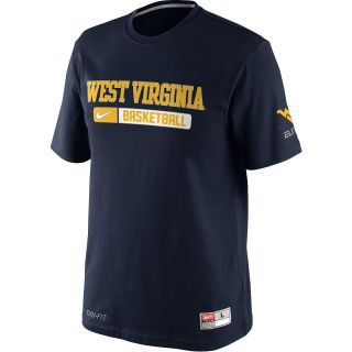 NIKE Mens West Virginia Mountaineers Team Issued Practice Short Sleeve T Shirt