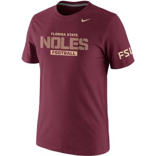 NIKE Mens Florida State Seminoles Practice Team Issue Cotton Short Sleeve T 