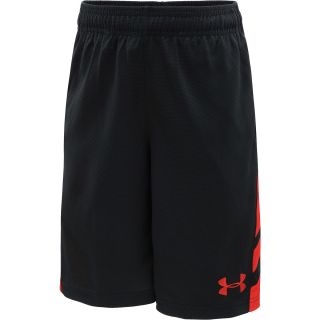 UNDER ARMOUR Boys Big Timin Basketball Shorts   Size Small, Black/red