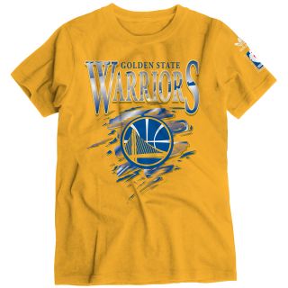 adidas Youth Golden State Warriors Retro Short Sleeve T Shirt   Size Small,