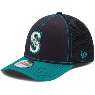 NEW ERA Mens Seattle Mariners Two Tone Neo 39THIRTY Stretch Fit Cap   Size