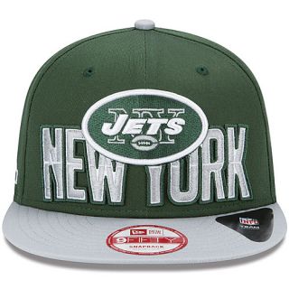 NEW ERA Mens New York Jets Draft 9FIFTY Snapback Cap, Green