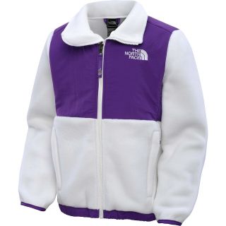 THE NORTH FACE Girls Denali Fleece Jacket   Size Medium, White/purple