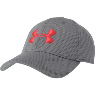 UNDER ARMOUR Mens Blitzing Stretch Fit Cap   Size M/l, Graphite/red