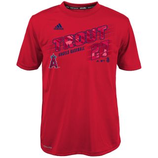 adidas Youth Los Angeles Angels of Anaheim Mike Trout ClimaLite Walk Off Name