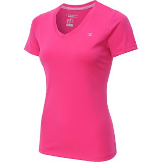 CHAMPION Womens Vapor PowerTrain Short Sleeve T Shirt   Size Large, Polar Pink