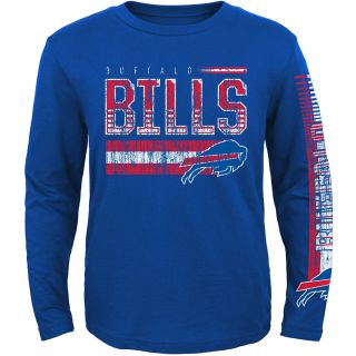 NFL Team Apparel Youth Buffalo Bills Rewind Forward Long Sleeve T Shirt   Size