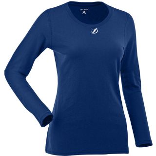 Antigua Womens Tampa Bay Lightning Relax LS 100% Cotton Washed Jersey Scoop