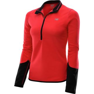 NEW BALANCE Womens Go 2 Thermal Half Zip Jacket   Size Small, Fiery Coral