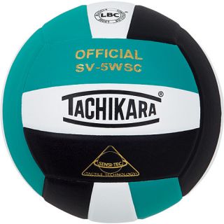 Tachikara SV5WSC Sensi Tec Composite Volleyball, Teal/white/black (SV5WSC.TWB)