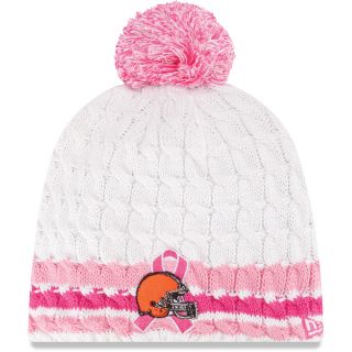 NEW ERA Womens Cleveland Browns Breast Cancer Awareness Knit Hat, Pink