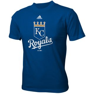 adidas Youth Kansas City Royals Team Logo Short Sleeve T Shirt   Size Medium,