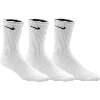 NIKE Boys Crew Socks   3 Pack   Size 3 5, White/black